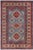 Southwestern Kazak Light Blue/Beige Wool Rug - 3'1''x4'5'' For Sale - Image 9 of 10
