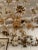 Gold 24 Carat Gold Plated & Crystal Flower Chandelier For Sale - Image 8 of 10