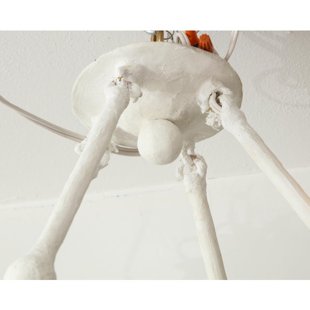 Bespoke Eight Arm Plaster Fixture in the Manner of Giacometti For Sale - Image 10 of 10