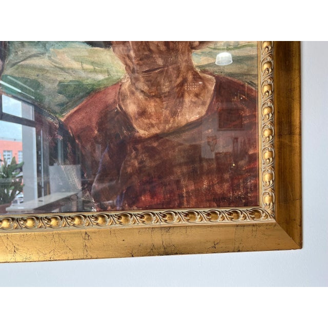 Felix Gogo ( Belgium 1872 -1953 ) Impressionist Abstract Portraits Painting, Framed For Sale In Miami - Image 6 of 13