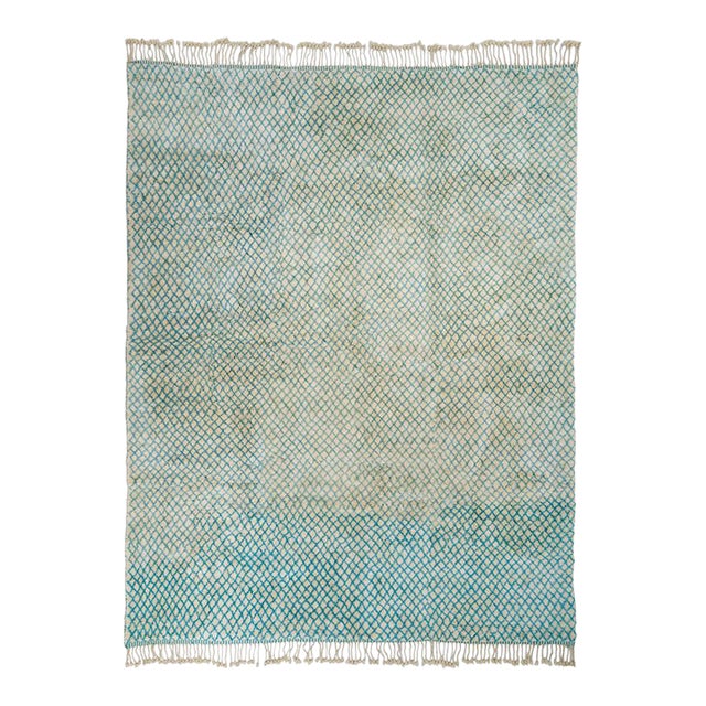 Oversize Hand-Knotted Moroccan Wool Rug | 13'3" X 10'8" | One of a Kind For Sale
