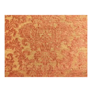 Lee Jofa Claremont Floral Damask Rose Beige Coral Chenille Upholstery Fabric / Ginger