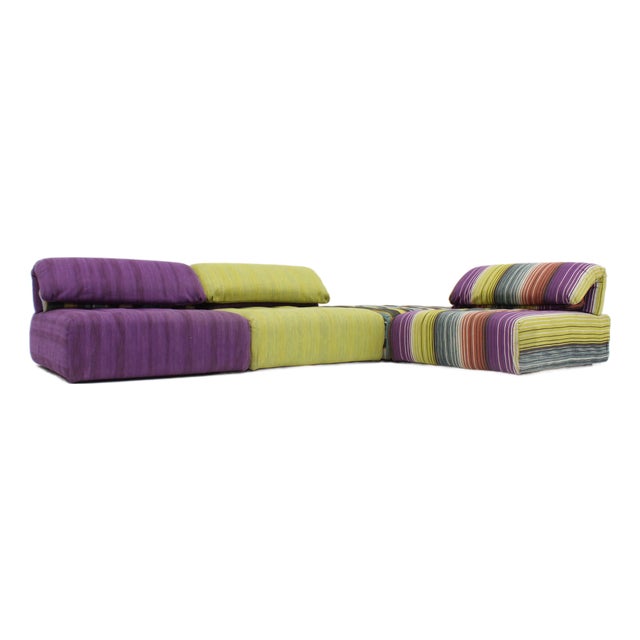 Vintage Voyage Immobile Modular Lounge Sofa from Roche Bobois, 1990s, Set of 4 For Sale