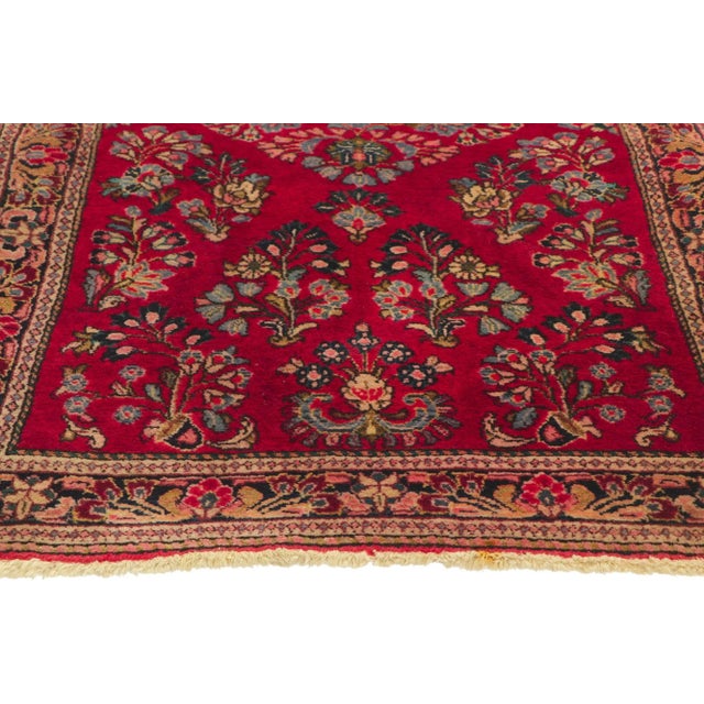 Vintage Persian Sarouk Rug - 02'07 X 04'11 For Sale - Image 4 of 9