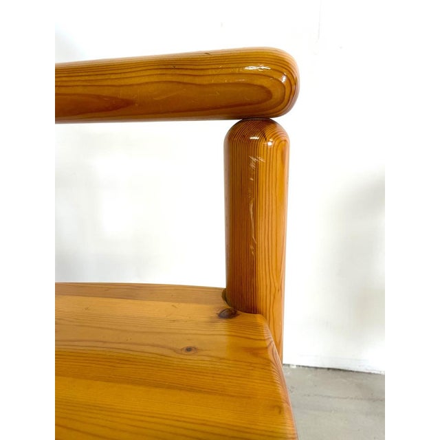 Set of Pine Chairs with Armrests attributed to R. Daumiller, 1970s For Sale - Image 11 of 15