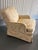 Antique Upholstered Rolled Arm Chair and Ottoman For Sale - Image 4 of 12