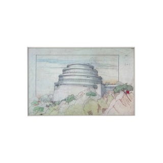 Frank Lloyd Wright Lithograph #’ed Limited Ed. "Gordon Strong Planetarium" For Sale
