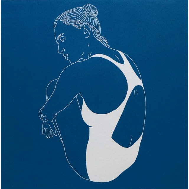 A. Borkowska, A Swimmer, Original Lithograph, in Flawless conditions. Designed from 2000 This piece has an attribution...