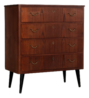Vintage Swedish Chest of Drawers in Teak, 1960s