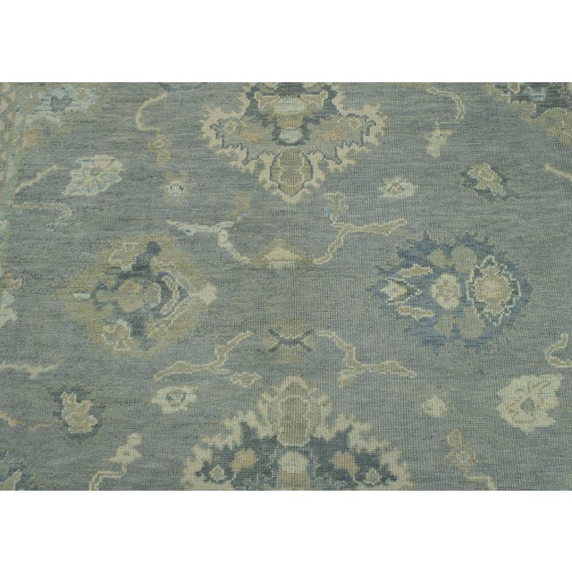 Turkish Oushak Square Rug 8'3" x 7'9" #18104 For Sale In Houston - Image 6 of 8