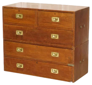 Hardwood Military Campaign Chest of Drawers from 93st High Lainton, 1880