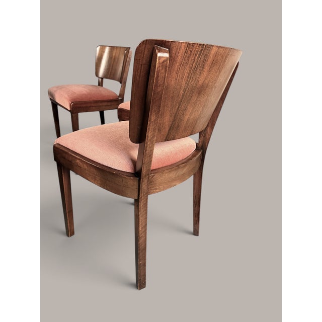 German Dining Chairs in Walnut, 1940s, Set of 6 For Sale - Image 6 of 12
