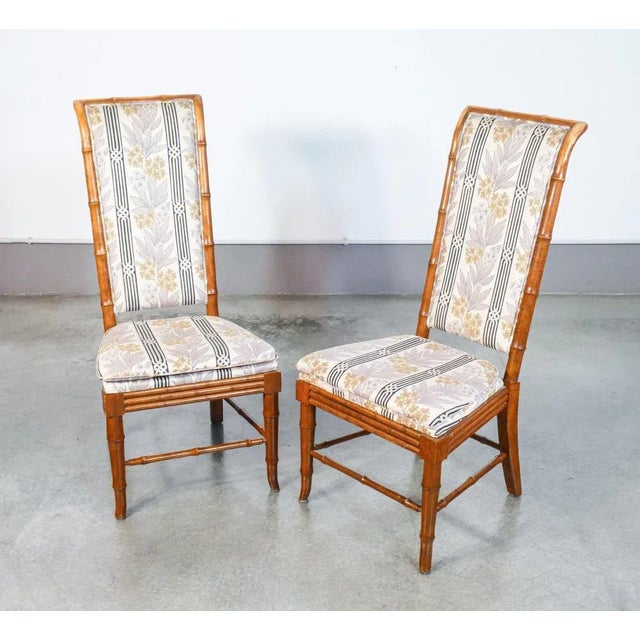 Hollywood Regency Beech Chairs, Set of 6 For Sale - Image 9 of 11