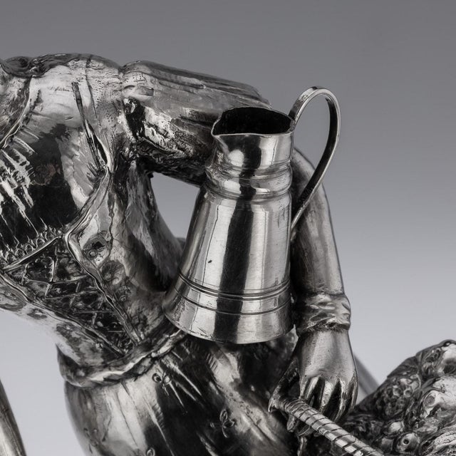 19th Century German Silver Figure of a Fruit Seller, 1880 For Sale - Image 10 of 18