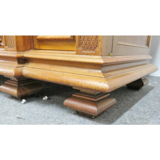 Brown 19th Century French Walnut Carved Marble Top Sideboard For Sale - Image 8 of 12