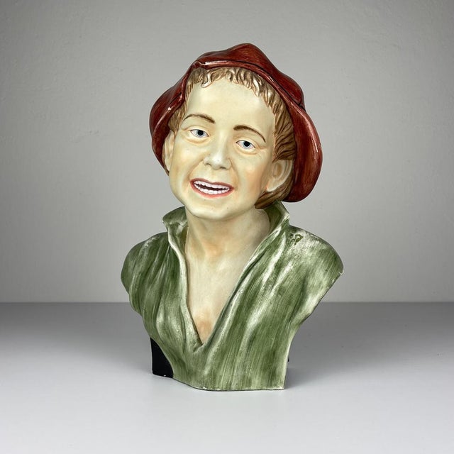 Vintage Terracotta Bust of Boy, Coimbra, Portugal, 1960s For Sale - Image 4 of 15