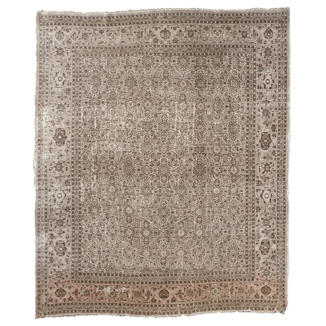 Vintage Traditional Hand-Knotted Wool Rug - 10'5" X 13" For Sale - Image 9 of 9