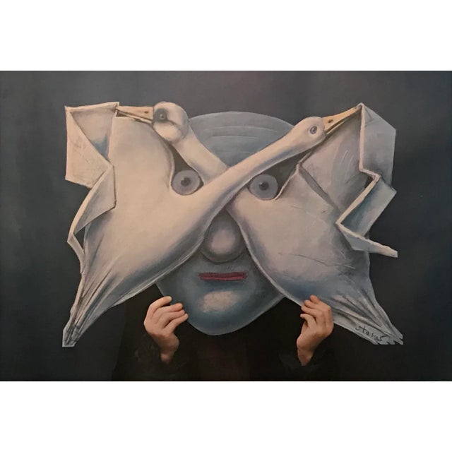 1990s Original 1991 Polish Poster, Maski- Rysunki, Stasys Eidrigevicius (Masks) For Sale - Image 5 of 5