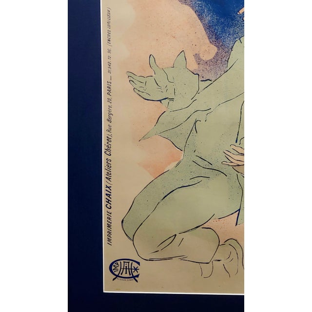 Saffron Grands Magasins Du Louvre -Original 1897 French Poster by Jules Cheret For Sale - Image 8 of 11