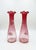 Victorian Magnificent 14" Antique Bohemian Cranberry Glass Mary Gregory Vases - Facing Pair For Sale - Image 3 of 11