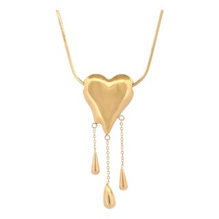 Golden Tears of Love Necklace For Sale
