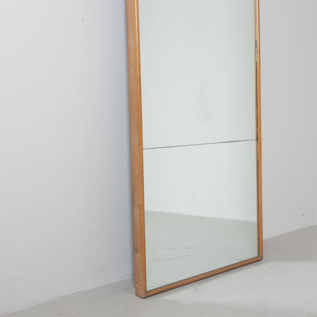 Floor Mirror with Wooden Frame, 1960s For Sale - Image 6 of 9
