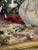 Impressionist Vintage Floral Still Life Oil on Canvas Painting For Sale - Image 6 of 12