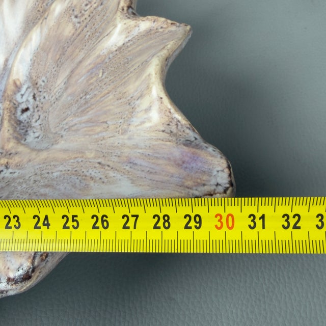 Vintage Ceramic Leaf Centerpiece Pocket Emptier from Vallauris Bonaudi For Sale - Image 10 of 12