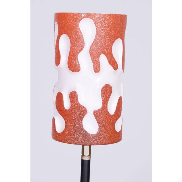 Black Mid-Century Floor Lamp in Steel, Czechia, 1960s For Sale - Image 8 of 9
