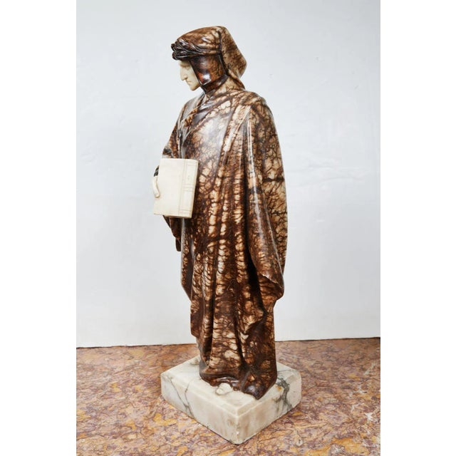 1900's Alabaster Sculpture of Dante, circa 1910 For Sale In Los Angeles - Image 6 of 7