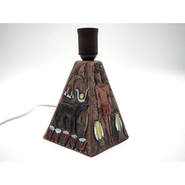 Mid-Century Modern Vintage Swedish Ceramic Table Lamp from Tilgman Keramik, 1970s For Sale - Image 3 of 15