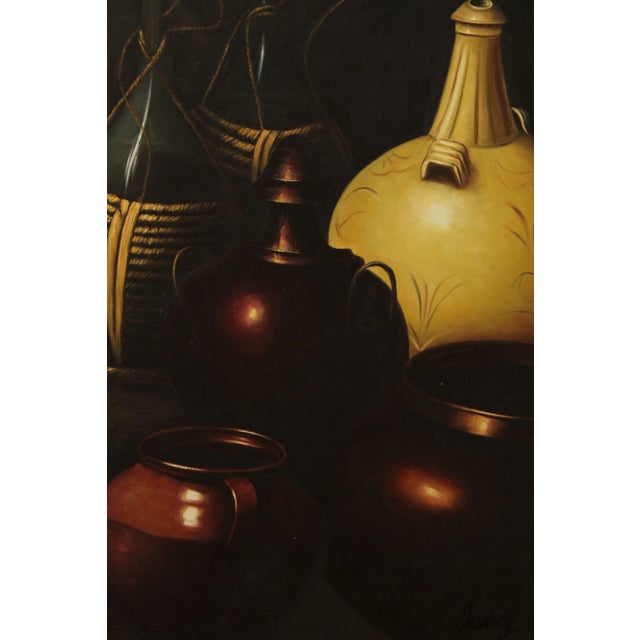 Graceful Art Framed Still Life Oil Painting on Canvas For Sale In Philadelphia - Image 6 of 13