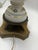 Vintage Painted Satin Glass Table Lamp With Gilded Floral Accents For Sale - Image 4 of 9