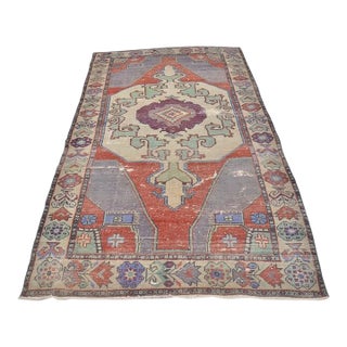 1950s Organic Modern Jewel Tone Rug For Sale