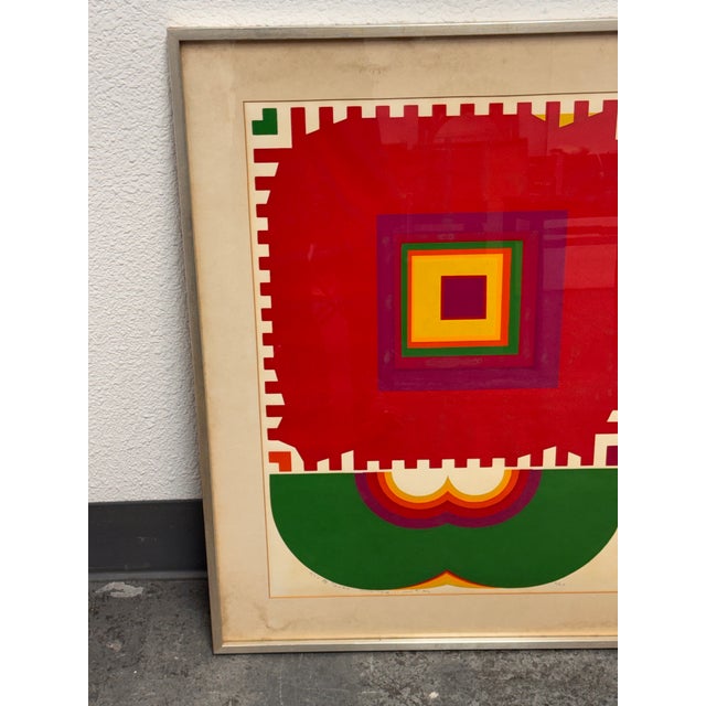 Late 20th Century Limited Edition Signed + Numbered Geometric Abstract Serigraph , Vintage For Sale - Image 5 of 12