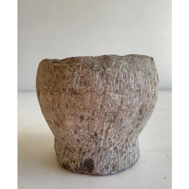 Mid-Century Modern Late 20th Century Stone Mortar Bowl For Sale - Image 3 of 7