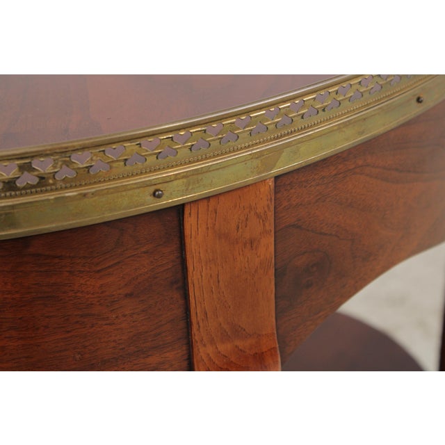 Vintage Walnut End Table W. Gallery For Sale - Image 11 of 14