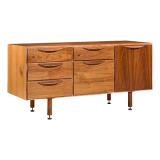 Jens Risom Mid Century Walnut Credenza For Sale