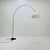 Large italian mid-century space age arched floor lamp, 1970s very large mid-century italian space age arc lamp with...