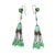 1920s Art Deco Green Glass Beaded Tassel Earrings, 1920s, Set of 2 For Sale - Image 5 of 8