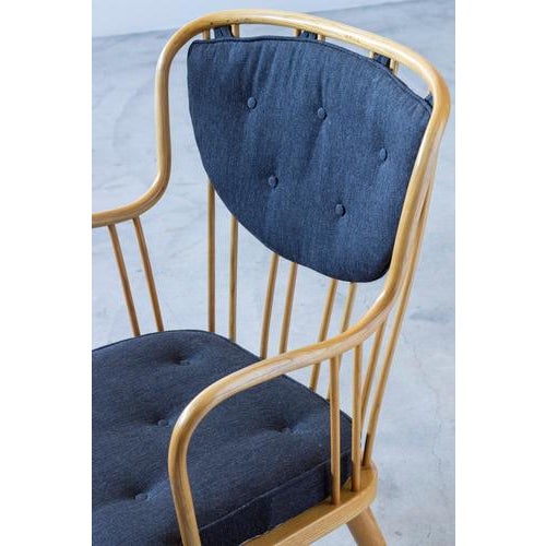 Wood Vintage Armchair by Aage Herman Olsen, 1940s For Sale - Image 7 of 14
