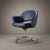 Blue Saarinen Executive Arm Chair in Ink Blue Leather on Stainless Steel Base by Knoll For Sale - Image 8 of 9