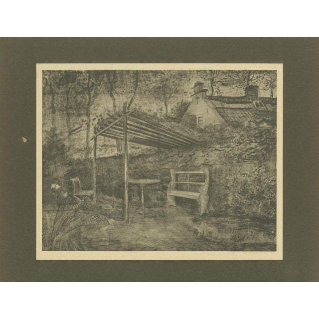 This print is a reproduction of Vincent van Gogh’s drawing 'Terrace of a Café with a Pergola' (also known as The Public...