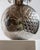 Brown Vintage Nickel-Plated Brass Vase with Hand-Hammered Fruit and Leaf Relief, Italy, 1960s For Sale - Image 8 of 15
