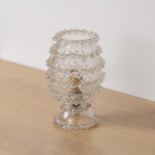 1940s 1940s Large Italian Murano Glass Table Lamp For Sale - Image 5 of 13