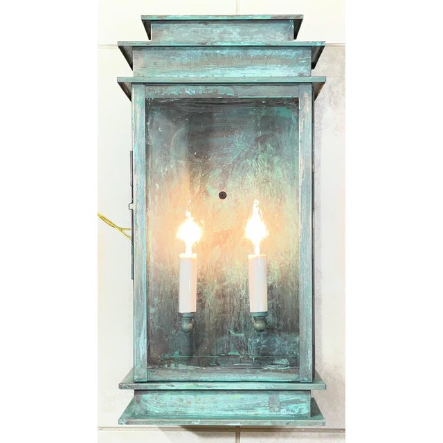 American Exquisite Single Brass Wall Lantern For Sale - Image 3 of 14