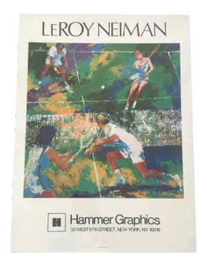 1977 "Mixed Doubles" Leroy Neiman Exhibition Poster