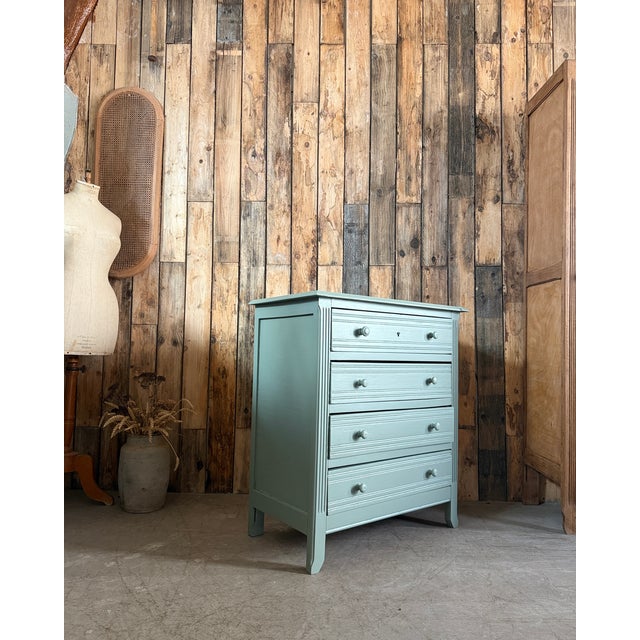 Art Deco Style Green Chest of Drawers, 1950s For Sale - Image 3 of 15
