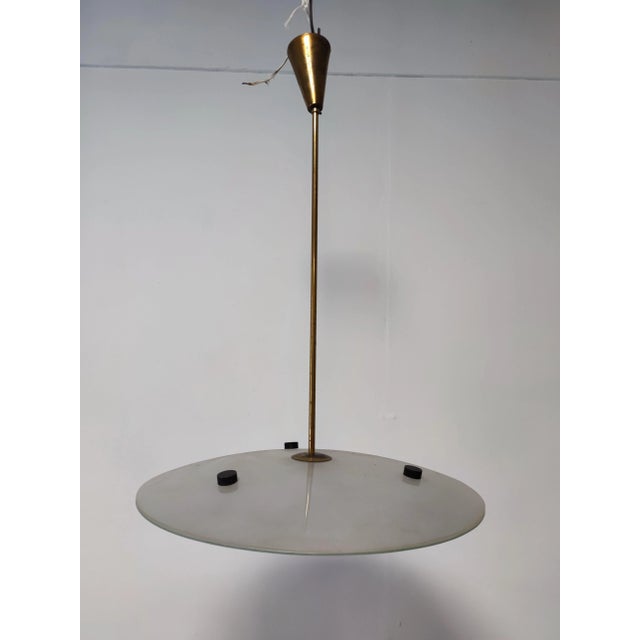 Mid-Century Double Disc Suspension Lamp For Sale - Image 4 of 9