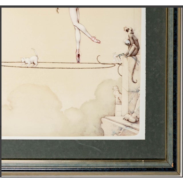 1991 Michael Parkes "Concerti Vivaldi" Artist Hand Signed and Numbered Limited Edition 117/270 Framed and Matted Stone Lithograph For Sale In San Diego - Image 6 of 9